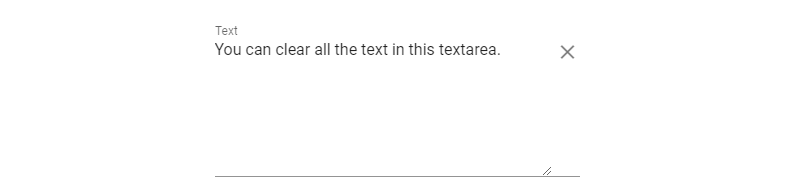 Clearable textarea.