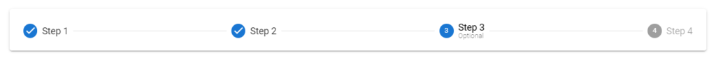 Indicate optional steps in the stepper.