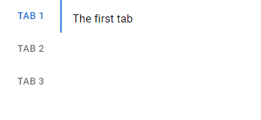 Vertical tabs in Material UI.